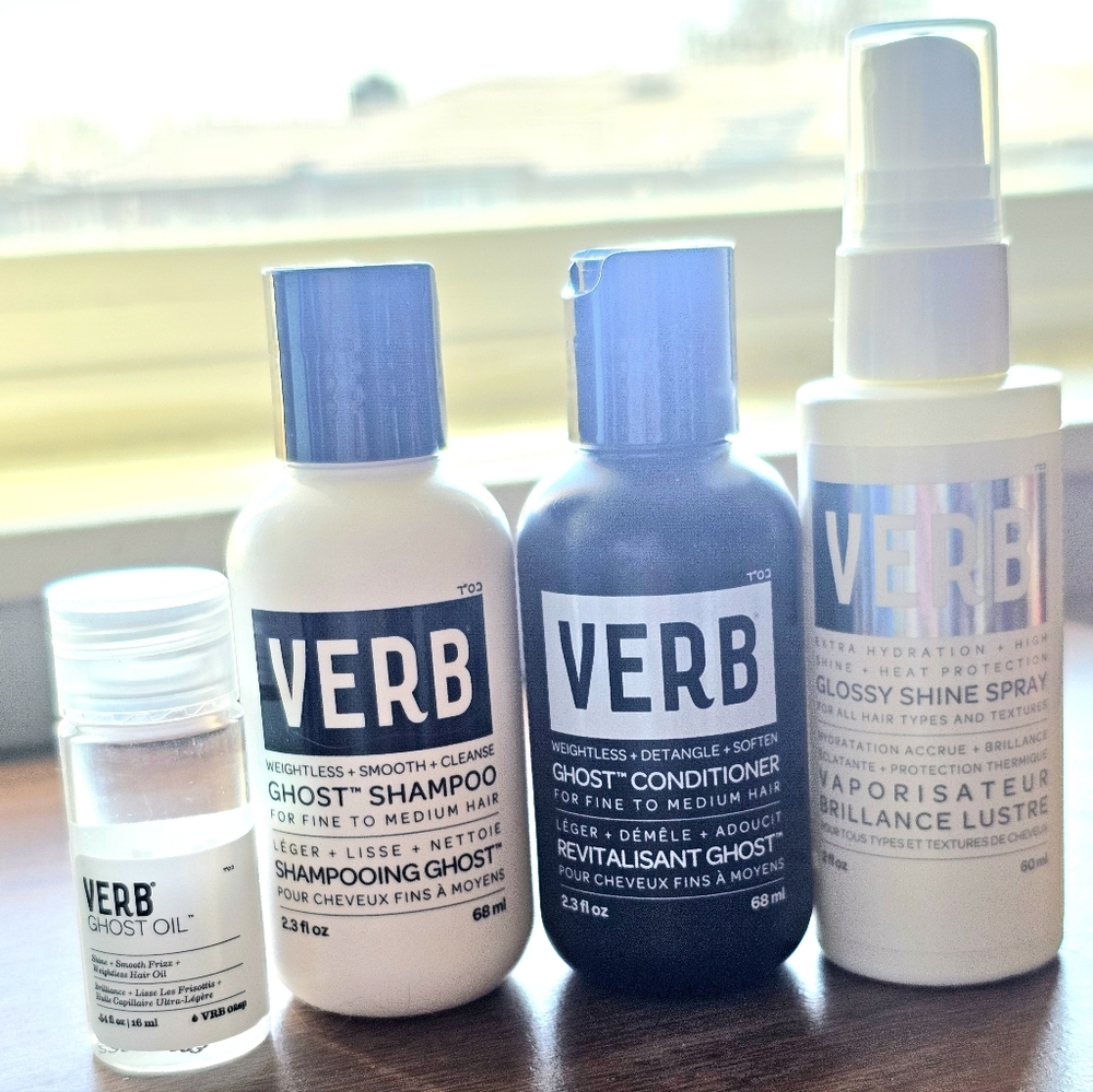 Verb Ghost Haircare Travel Set - Shampoo, Conditioner, Oil & Glossy Shine Spray - Picture 2 of 10